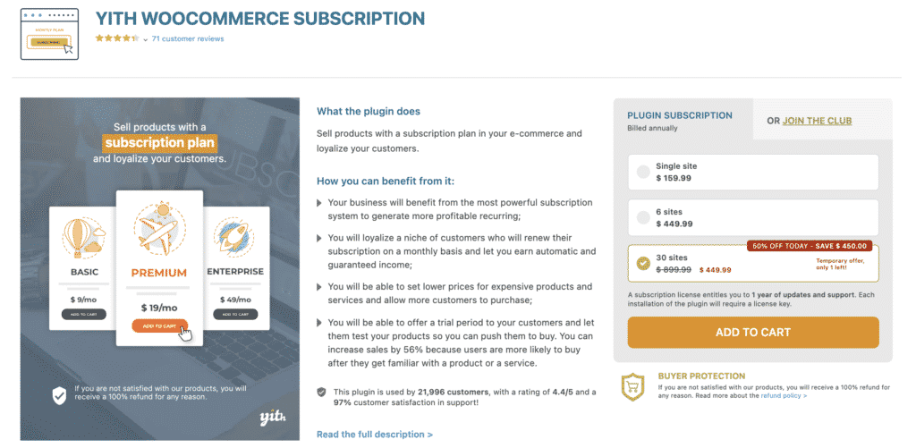 Yith WooCommerce Subscription